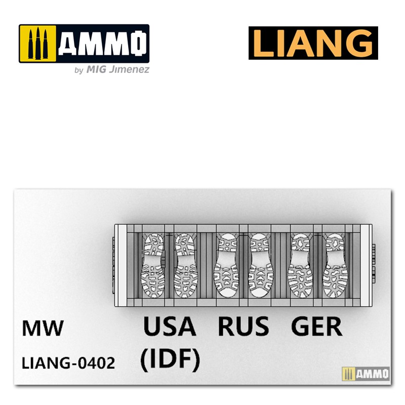 LIANG-0402 Набор штампов 3D-print Model Shoeprint Tools Modern War
