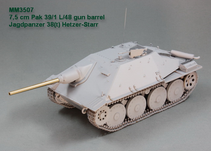 MM3507 7,5 cm ствол Pak 39/1 L/48. Jagdpanzer 38(t) Hetzer-Starr. Trumpeter