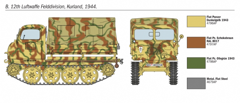 6549ИТ STEYR RSO/01 with GERMAN SOLDIERS (10013160/241120/0671781, ИТАЛИЯ ) Italeri