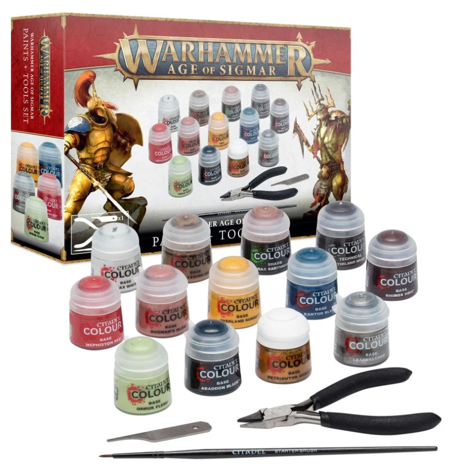 80-17GW Набор Эра Сигмара. Краски и Инструменты (Warhammer Age of Sigmar: Paint + Tools Set)