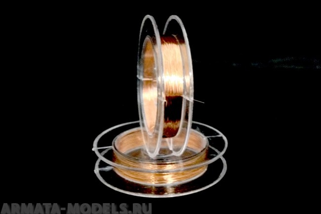 AH01061 Проволока медная эмалированная, диаметр 0,05 мм, 10 метров