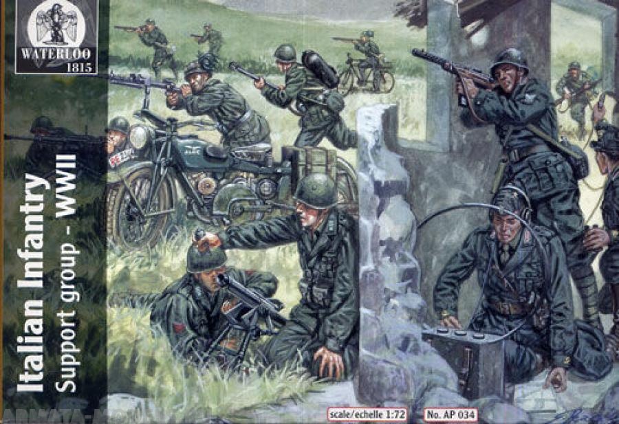 AP034 World War II Italian Infantry Support Group WATERLOO