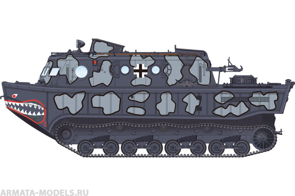 82919 Амфибия German Land-Wasser-Schlepper (LWS) Medium production Hobby Boss