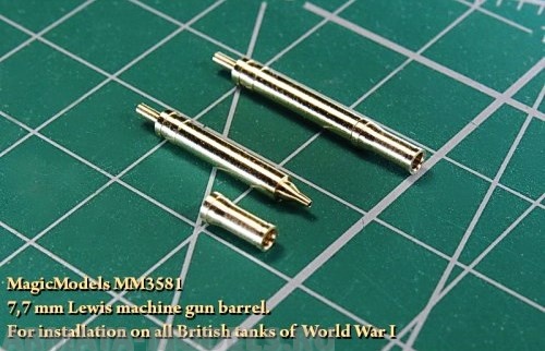 MM3581MAG Ствол 7.7mm Lewis Machine Gun Barrel 1/35
