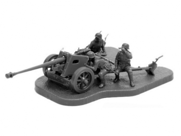 02531 Противотанковая пушка и экипаж, German 7,5 cm PaK40 & soldiers Revell