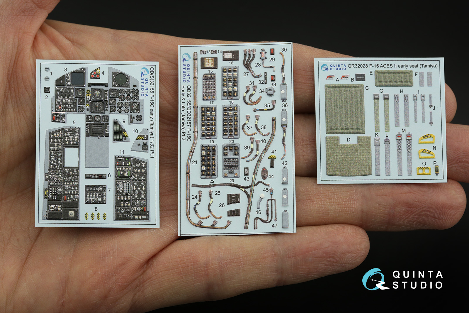 QD32155 3D Декаль интерьера кабины F-15C Early/F-15A/F-15J early (Tamiya)