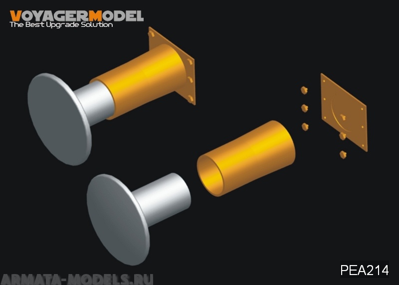 PEA214 Набор фототравления для 1/35 WWII German Railway Cars Functional Buffers and Tow Hooks (For All)