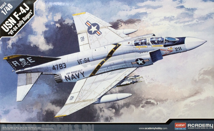 12305 Самолет  F-4J VF-84 Jolly Rogers  Academy