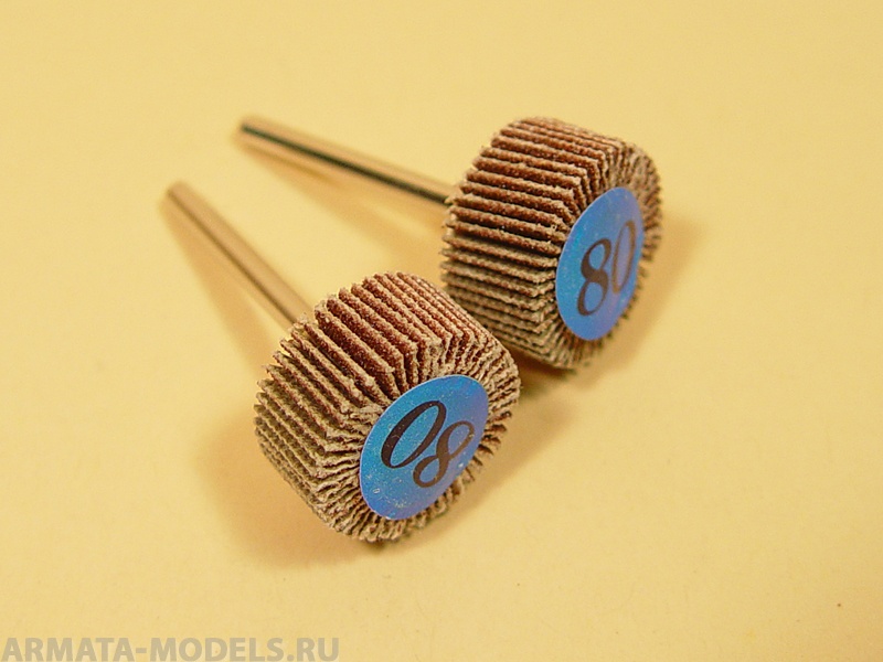 2401 Круг лепестковый, d 20 х 5 мм,зерно Р  80, 2 шт./уп., блистер