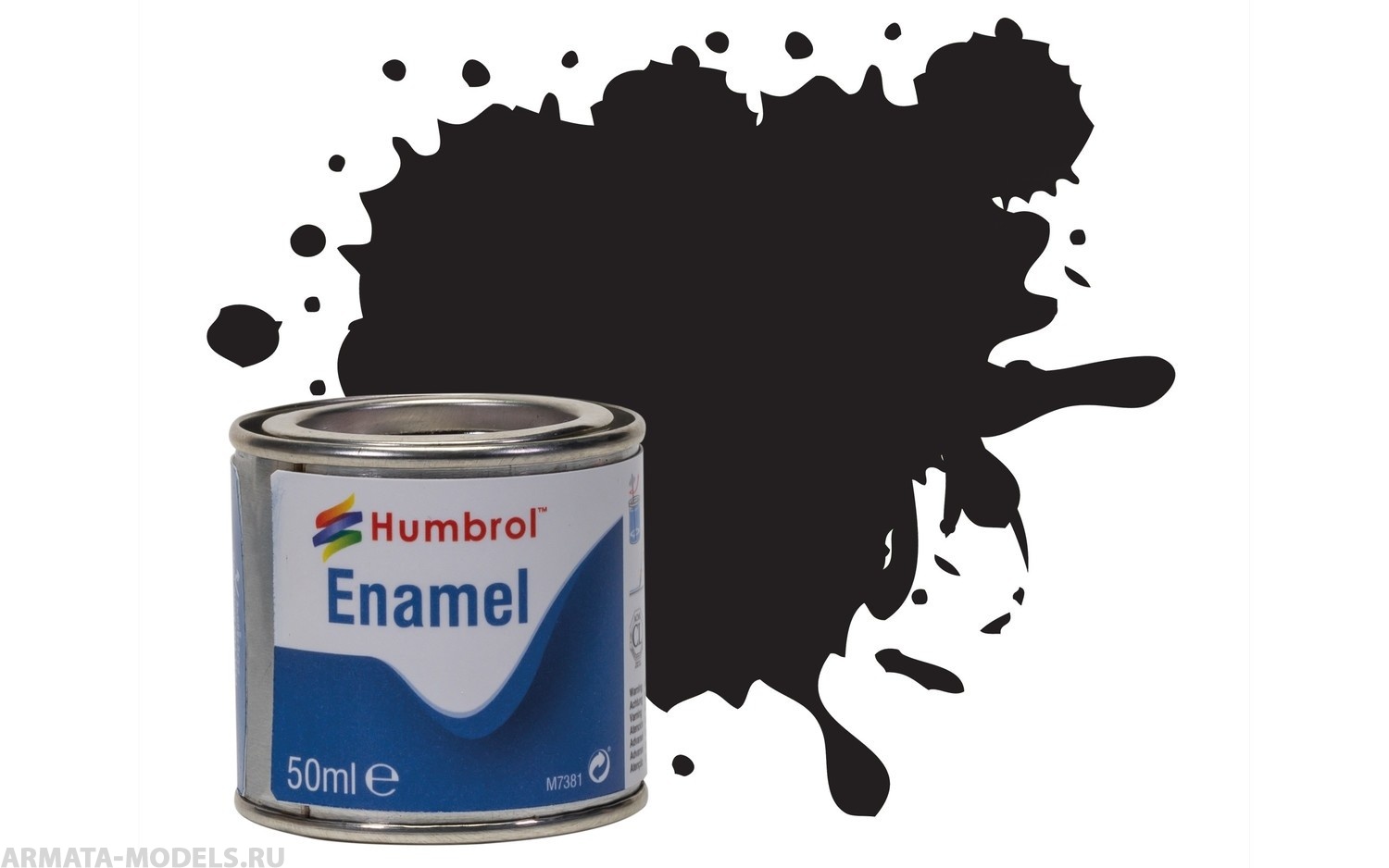 AQ0021 Краска эмалевая No 21 Black - Gloss Tinlet No 2 50 ml