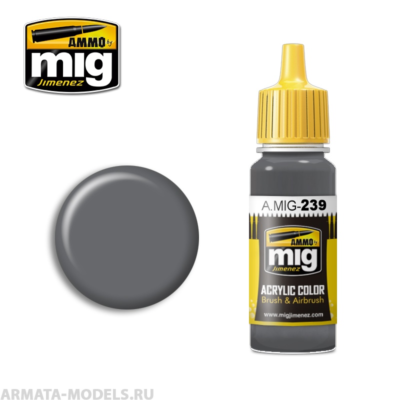 AMIG0239 Ammo Mig Акриловая краска FS 36122 NEUTRAL GRAY 17 мл