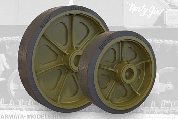 35002FURY Сварные катки для  US light tank M3/M3A1/M5 welded roadwheels w/blanked holes set