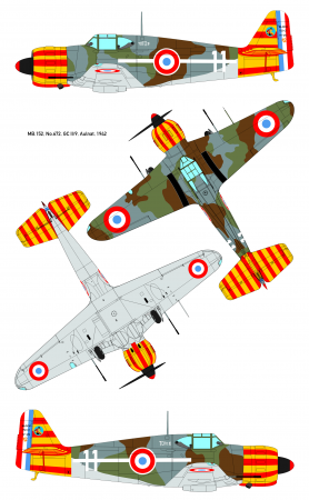 DW48019 Истребитель Bloch MB.152C.1 Dora Wings